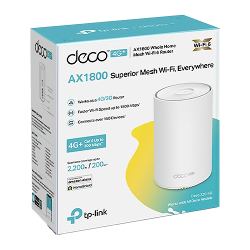 Sistem Wi-Fi Mesh Tp-Link Deco X20-4G,(pachet de 1) AX1800, Dual-Band Gigabit, Wi-Fi 6 DecoX20-4G(1-pack) – TP-LINK DecoX20-4G(1-pack)