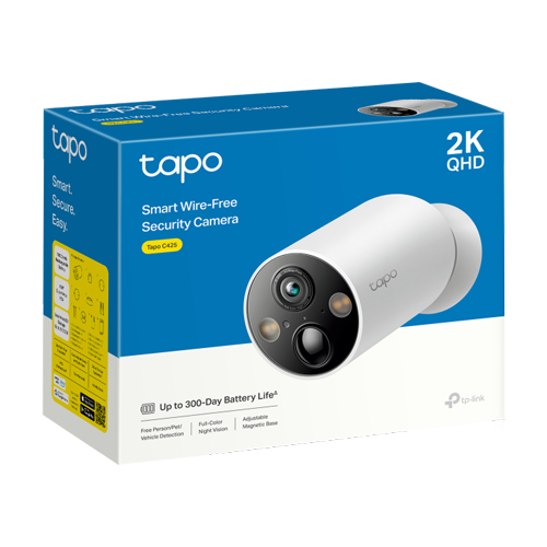 TP-LINK TapoC425 – Camera IP Smart Wi-Fi, 4MP, Baterie reincarcabila, Audio bidirectional, Alarma - TP-Link Tapo TapoC425 Camera IP Smart Wi-Fi, 4MP, Baterie reincarcabila, Audio bidirectional, Alarma - TP-Link Tapo TapoC425 – TP-LINK TapoC425