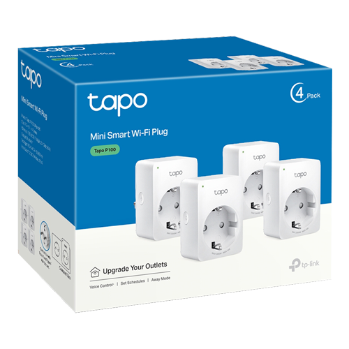 Pachet 4 prize smart, Wi-Fi, 10A, control vocal - TP-Link Tapo TapoP100(4-pack) – TP-LINK TapoP100(4-pack)