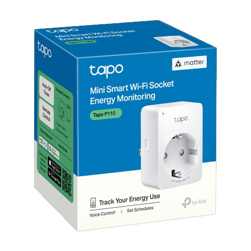 Priza inteligenta, 16A Wi-Fi, control vocal, monitorizare consum - TP-Link Tapo TapoP110 – TP-LINK TapoP110