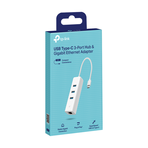 Adaptor USB Type-C la RJ45 Gigabit, 3 x USB 3.0 - TP-Link UE330C – TP-LINK UE330C