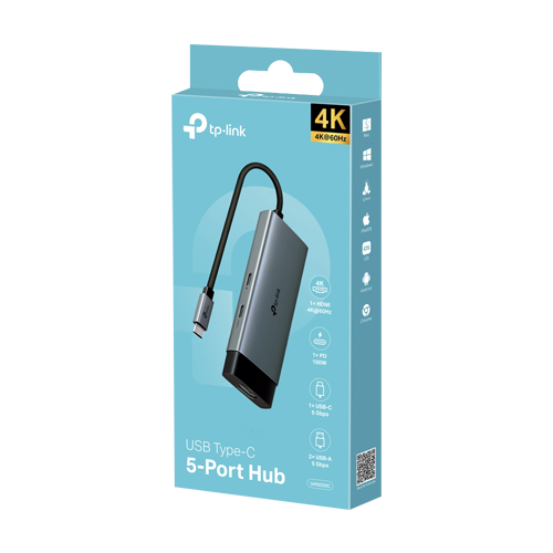 TP-LINK UH5020C – Hub USB-C 5-in-1, 1 x USB-C PD 100W, 1 x USB-C 5Gbps, 2 x USB-A 5Gbps, 1 x HDMI 4K@60Hz - TP-Link UH5020C Hub USB-C 5-in-1, 1 x USB-C PD 100W, 1 x USB-C 5Gbps, 2 x USB-A 5Gbps, 1 x HDMI 4K@60Hz - TP-Link UH5020C – TP-LINK UH5020C