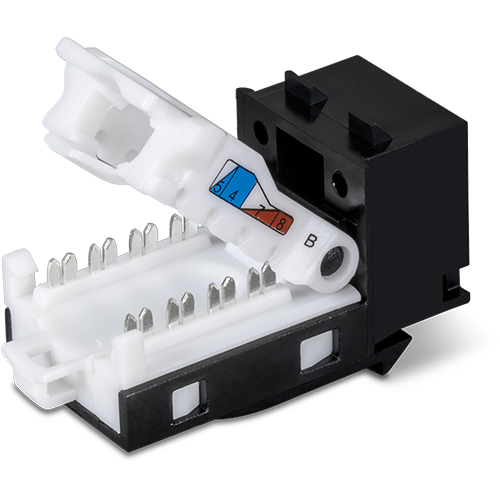 Mufa RJ-45 UTP Cat.6 tool-less, neagra - TRENDnet TC-K25C6BK