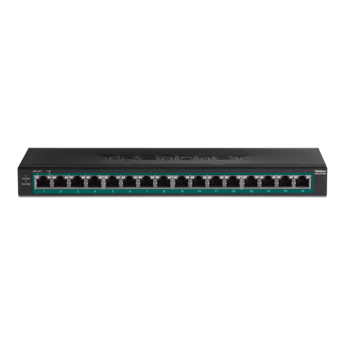 Switch 16 porturi Gigabit PoE/PoE+ 123W - TRENDnet TPE-TG160H