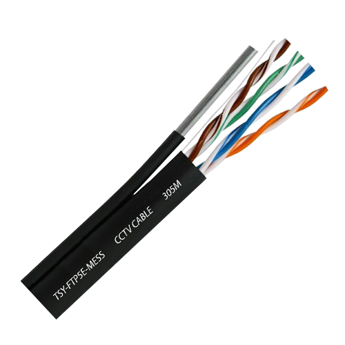 TSY-FTP5E-MESS | TSY Cable | Cablu FTP autoportant, cat 5E, CUPRU 100%, 305m, negru TSY-FTP5E-MESS Cablu FTP autoportant, cat 5E, CUPRU 100%, 305m, negru TSY-FTP5E-MESS