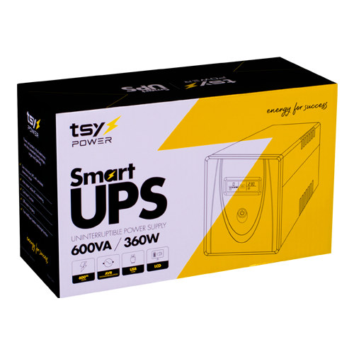 TSY-MP-0K6-LCD | TSY Power | UPS TSY Power, 600VA/360W, LCD, line interactive, 2 x Schuko TSY-MP-0K6-LCD UPS TSY Power, 600VA/360W, LCD, line interactive, 2 x Schuko TSY-MP-0K6-LCD