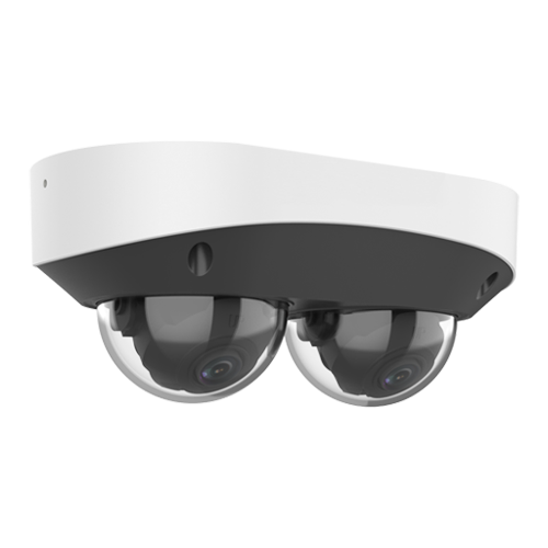 Dual Chanal - Camera IP, 2 x 4MP, lentila 2.8mm, IR 30m, Mic., Alarma, PoE, IK10 - UNV IPC3224SS-ADF28K-I1