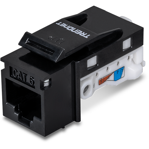 Mufa RJ-45 UTP Cat.6 tool-less, neagra - TRENDnet TC-K25C6BK – TRENDnet TC-K25C6BK