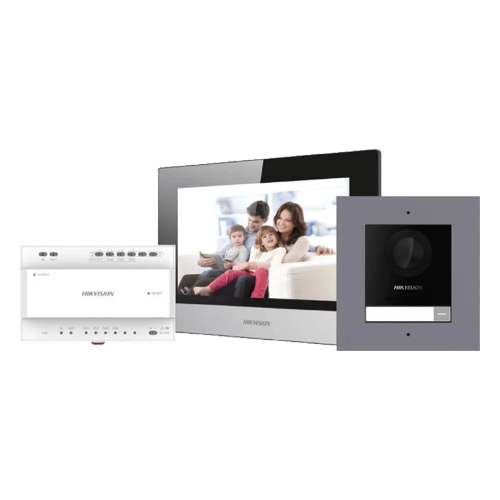 KIT  videointerfon 2 fire pentru 1 familie, monitor 7 inch, Alarma - HIKVISION DS-KIS702Y – HIKVISION DS-KIS702Y