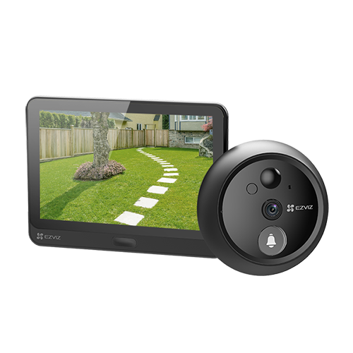 Vizor electronic smart EZVIZ, Wi-Fi, FullHD 1080P, monitor 4.3 inch, acumulator 4600mAh, slot SDcard – EZVIZ CS-HP4(2WPFBS)