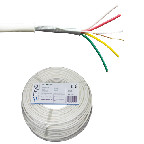 Cablu de alarma 4 fire ecranate, cupru integral, 100m - eRaya AL10422-100 – eRaya AL10422-100