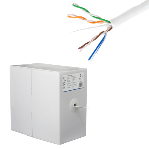 Cablu UTP, cat 5E, CUPRU 100%, 305m, 4x2x24 AWG - eRaya NET5EUT-305 – eRaya NET5EUT-305