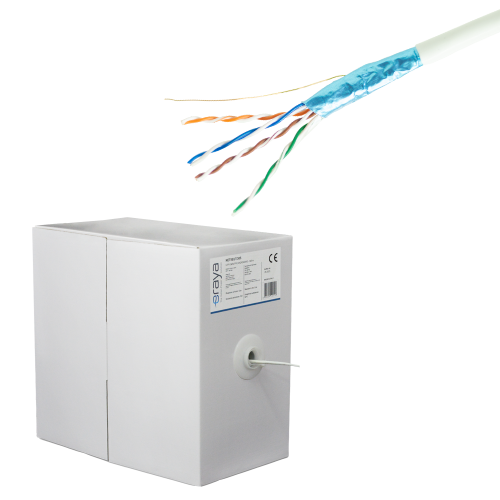 Cablu FTP, cat 5e, CUPRU 100%, 305m, 4x2x24 AWG - eRaya NET5EFT-305 – eRaya NET5EFT-305