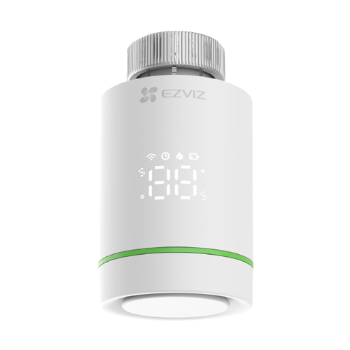 Termostat inteligent EZVIZ, pentru calorifer, afisaj LED, precizie 0.5Â°C, comunicare Wireless ZigBee CS-T55-R100-G – EZVIZ CS-T55-R100-G