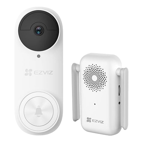 Kit sonerie video EZVIZ, conexiune Wi-Fi, rezolutie 3k,  acumulator 5200mAh, PIR detectie miscare, unghi vizualizare ultra-larg, slot SDcard CS-DB2-Pro-3K – EZVIZ CS-DB2-Pro-3K