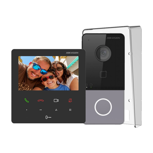 KIT  videointerfon pentru 1 familie, Wi-Fi 2.4Ghz, monitor 4.3 inch - HIKVISION DS-KIS606-P – HIKVISION DS-KIS606-P