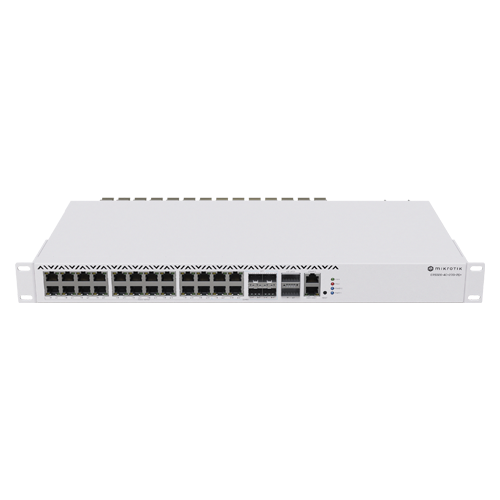 Management Switch 20 RJ45 2.5 Gigabit, 2 x QSFP+, 4 x Combo (2.5 Gigabit sau SFP+) - Mikrotik CRS326-4C+20G+2Q+RM – Mikrotik CRS326-4C+20G+2Q+RM