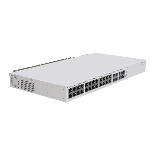 Management Switch 20 RJ45 2.5 Gigabit, 2 x QSFP+, 4 x Combo (2.5 Gigabit sau SFP+) - Mikrotik CRS326-4C+20G+2Q+RM – Mikrotik CRS326-4C+20G+2Q+RM