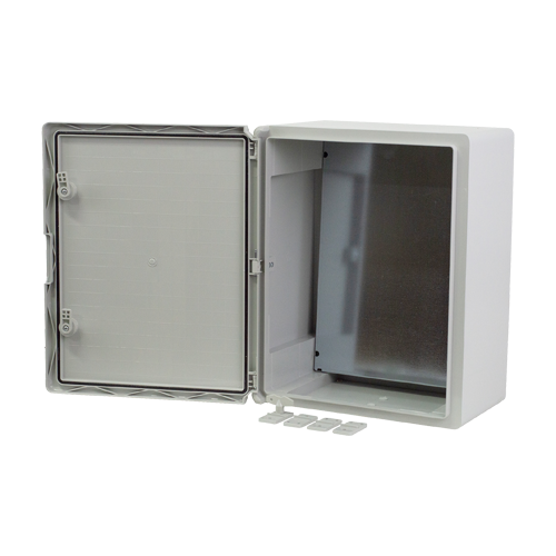 Cutie distributie IP65 din ABS gri, usa mata, placa metalica, 400x500x240 mm PP3007 – Plastim PP3007