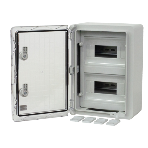 Plastim PP3112 – Cutie modulara IP65 din ABS gri, usa transparenta, 2 x 9 module, 250x350x150 mm PP3112 Cutie modulara IP65 din ABS gri, usa transparenta, 2 x 9 module, 250x350x150 mm PP3112 – Plastim PP3112