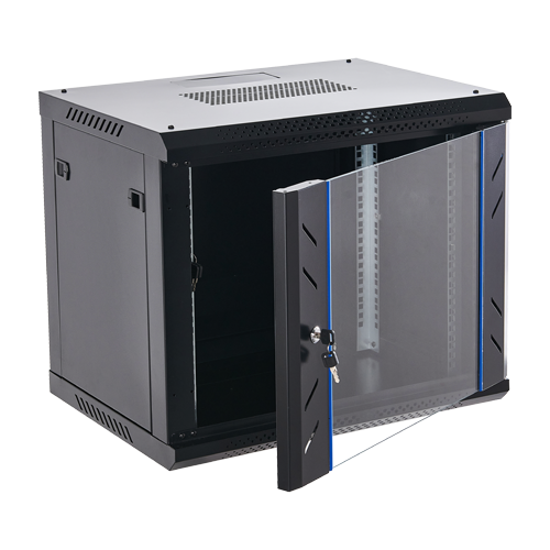 Rack perete 9U 19 600x450, negru, seria economica - ASYTECH Networking ASY-9U-6045WL – ASYTECH Networking ASY-9U-6045WL