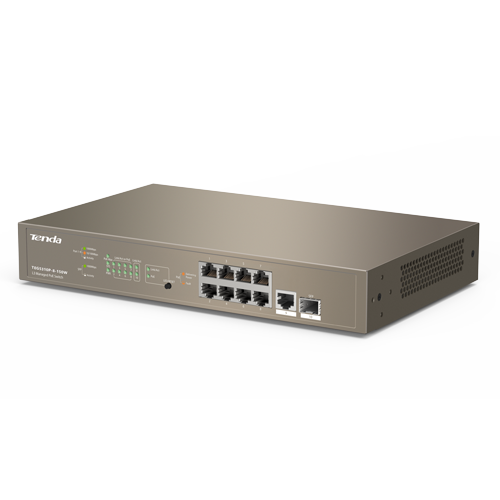 Switch 8 porturi PoE Gigabit, 1 port consola, 1 port SFP Gigabit, management - TENDA TND-TEG5310P-8-150W – TENDA TND-TEG5310P-8-150W
