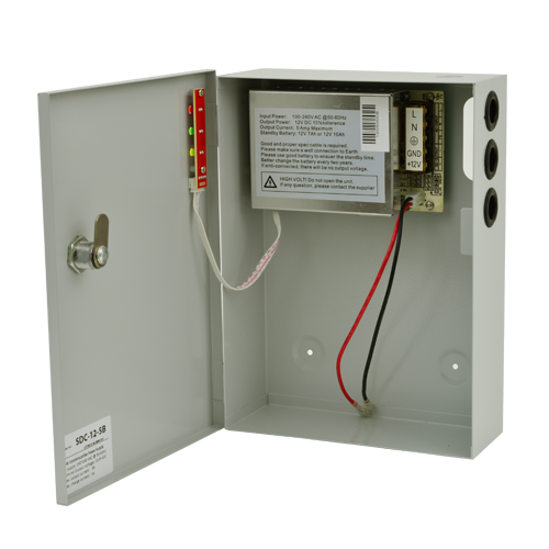 SDC SDC-12-5B – Sursa de alimentare 12V, 5A, back-up in cabinet metalic SDC-12-5B Sursa de alimentare 12V, 5A, back-up in cabinet metalic SDC-12-5B – SDC SDC-12-5B