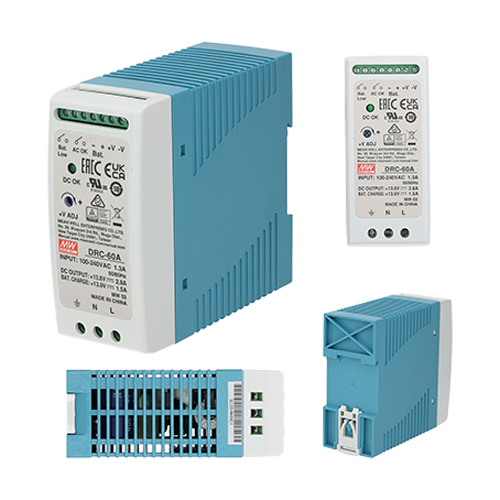 Sursa de alimentare in comutatie, 13.8V / 4.3A, sina DIN, backup - MEAN WELL DRC-60A – MeanWell DRC-60A