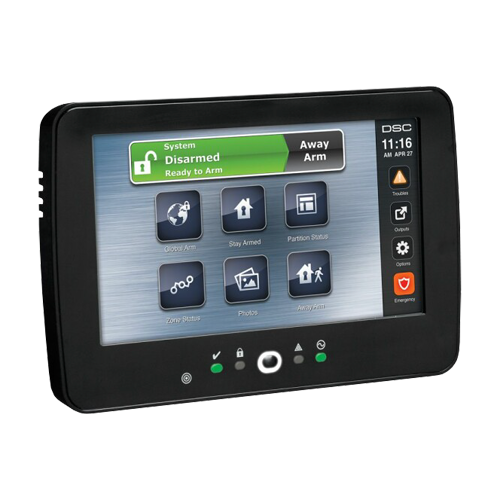 Tastatura touch screen color 7, 128 zone, cititor proximitate, negru, EN/RO, SERIA NEO - DSC HS2TCHPBLKEE1 – DSC HS2TCHPBLKEE1