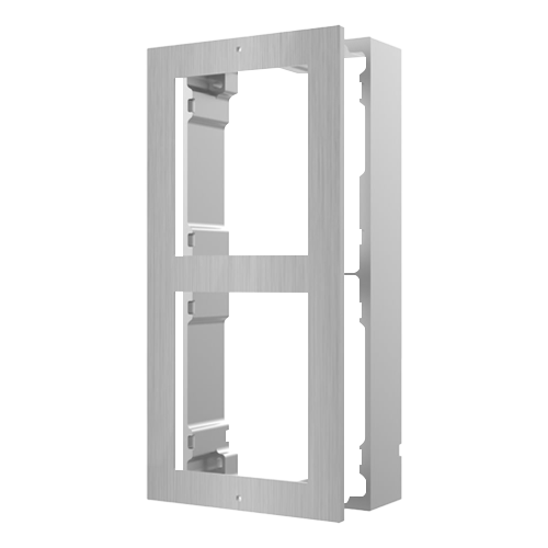 Rama montaj aparent din otel inoxidabil, 2 module, pentru Interfon modular - HIKVISION DS-KD-ACW2-S – HIKVISION DS-KD-ACW2-S