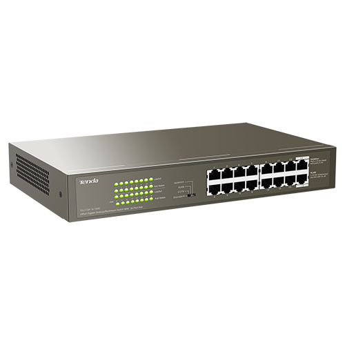 Switch 16 porturi Gigabit PoE - Tenda TND-TEG1116P-16-150W – TENDA TND-TEG1116P-16-150W