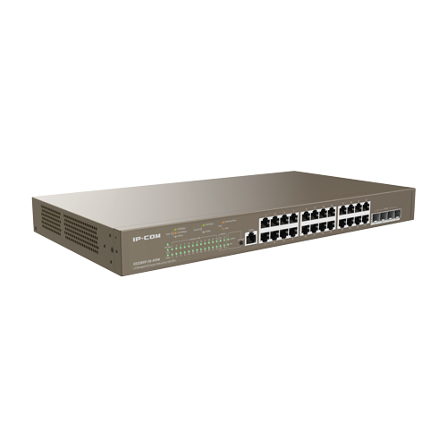 IP-COM G5328XP-24-410W – Switch 24 porturi PoE 1Gbps, 4 porturi SFP+ 10Gbps, L3 Cloud Management - IP-COM G5328XP-24-410W Switch 24 porturi PoE 1Gbps, 4 porturi SFP+ 10Gbps, L3 Cloud Management - IP-COM G5328XP-24-410W – IP-COM G5328XP-24-410W