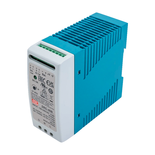 Sursa de alimentare in comutatie, 27.6V / 0.95A + 0.5A, sina DIN, backup - MEAN WELL DRC-40B – MeanWell DRC-40B