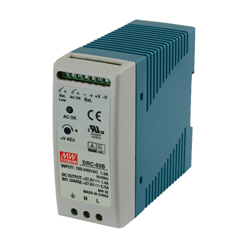 Sursa de alimentare in comutatie, 27.6V / 1.4A + 0.75A, sina DIN, backup - MEAN WELL DRC-60B – MeanWell DRC-60B