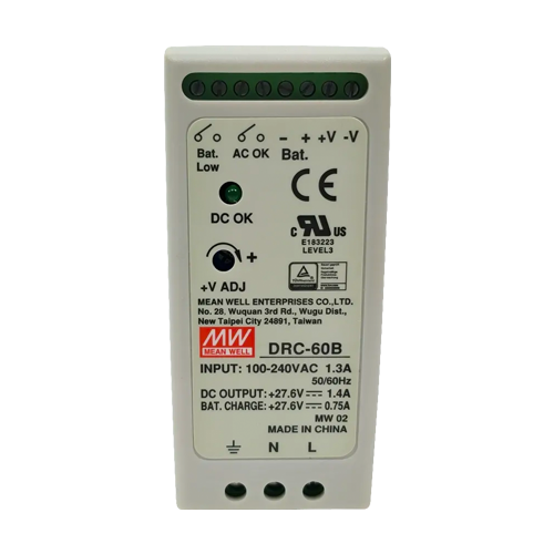 Sursa de alimentare in comutatie, 27.6V / 1.4A + 0.75A, sina DIN, backup - MEAN WELL DRC-60B – MeanWell DRC-60B