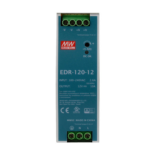 Sursa de alimentare in comutatie, 12V / 10A, sina DIN - MEAN WELL EDR-120-12 – MeanWell EDR-120-12