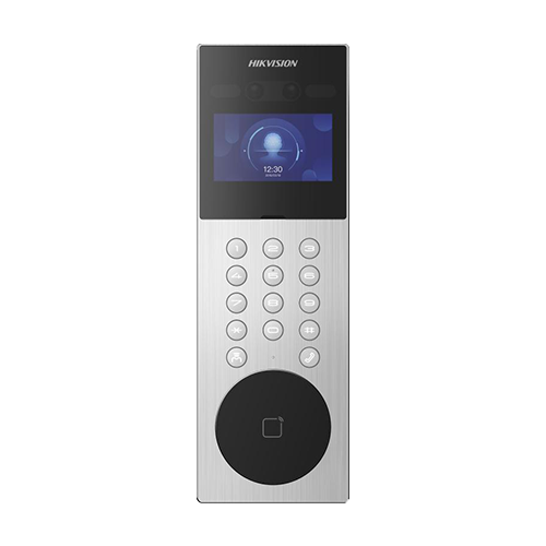 Videointerfon TCP/IP pentru blocuri si spatii birouri, 4.3 touch screen, 2x 2MP, Recunoastere faciala, Card, Alarma - HIKVISION DS-KD9203-ME6 – HIKVISION DS-KD9203-ME6
