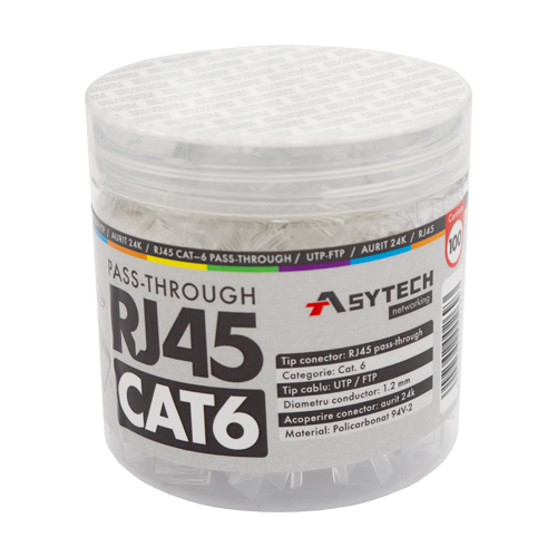 ASYTECH Networking RJ45-CAT6-EZ-JAR – Mufa RJ-45 UTP Cat.6 EZ Passthrough (100 buc) RJ45-CAT6-EZ-JAR Mufa RJ-45 UTP Cat.6 EZ Passthrough (100 buc) RJ45-CAT6-EZ-JAR – ASYTECH Networking RJ45-CAT6-EZ-JAR