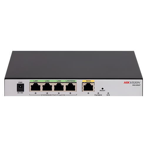 HIKVISION DS-3WG105GP-SI – Router All in One, 1 x RJ45 Gigabit, 4 x RJ45 PoE Gigabit, Behavior Management - HIKVISION DS-3WG105GP-SI Router All in One, 1 x RJ45 Gigabit, 4 x RJ45 PoE Gigabit, Behavior Management - HIKVISION DS-3WG105GP-SI – HIKVISION DS-3WG105GP-SI