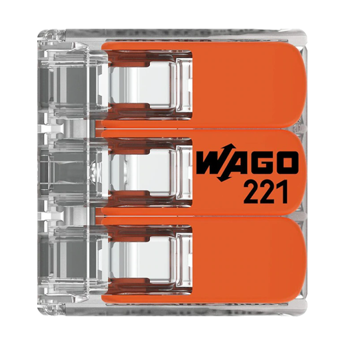 Conector derivatie 3 fire, max. 4 mm² (50 buc.) - WAGO 221-413 – WAGO 221-413
