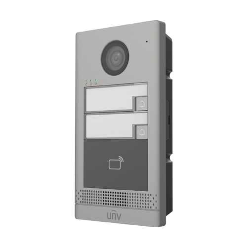 Post exterior videointerfon TCP/IP pentru 2 familii, IR, IK08 - UNV OEU-202S-HMK2 – UNIVIEW OEU-202S-HMK2