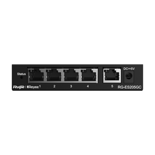 Switch 5 porturi RJ45 Gigabit, L2 Cloud Management - Ruijie RG-ES205GC – Ruijie Networks RG-ES205GC