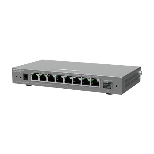 Router 8 porturi RJ45 1 Gbps, 1 port SFP 1 Gbps, 200 clienti, Multi-WAN, Cloud Management - Ruijie RG-EG209GS – Ruijie Networks RG-EG209GS