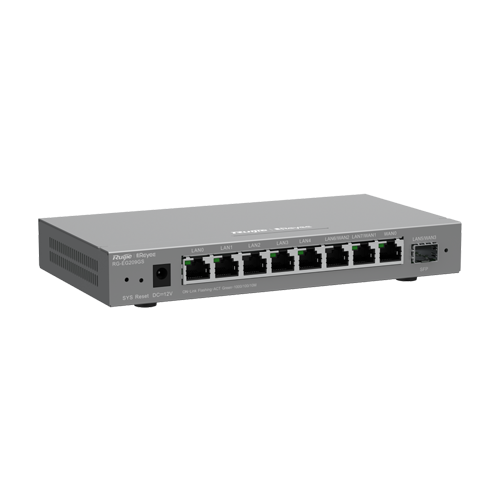 Router 8 porturi RJ45 1 Gbps, 1 port SFP 1 Gbps, 200 clienti, Multi-WAN, Cloud Management - Ruijie RG-EG209GS – Ruijie Networks RG-EG209GS