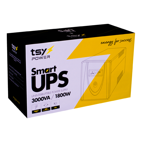 UPS TSY Power, 3000VA/1800W, LCD,  line interactive, 4 x Schuko TSY-MP-3K0-LCD – TSY Power TSY-MP-3K0-LCD