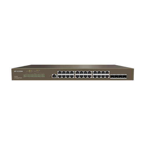 Switch 24 x RJ45 Gigabit, 4 x SFP Gigabit, L2 Cloud Management - IP-COM G3328F – IP-COM G3328F