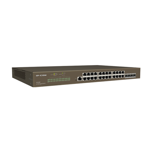 Switch 24 x RJ45 Gigabit, 4 x SFP Gigabit, L2 Cloud Management - IP-COM G3328F – IP-COM G3328F