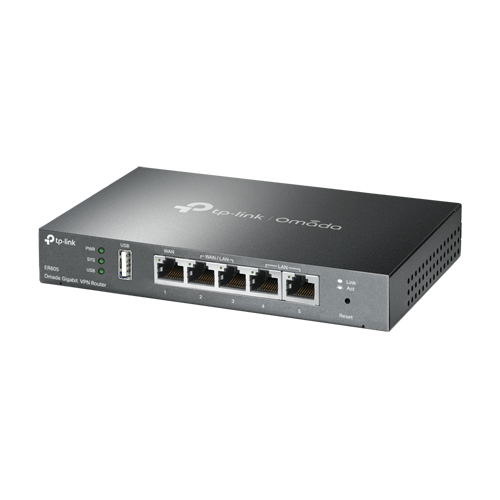 Router VPN Gigabit 1 x RJ45 WAN, 2 x RJ45 LAN/WAN, 2 x RJ45 LAN, 1 x USB - TP-Link Omada ER605 – TP-LINK ER605