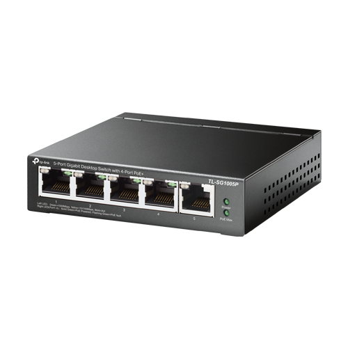 Switch 4 porturi PoE Gigabit, 1 port RJ45 Gigabit, Unmanaged - TP-Link TL-SG1005P – TP-LINK TL-SG1005P