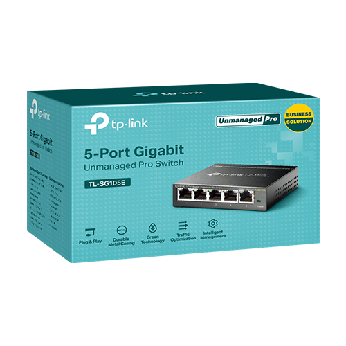Switch Easy Smart, 5 porturi RJ45 Gigabit, Managed - TP-Link TL-SG105E – TP-LINK TL-SG105E